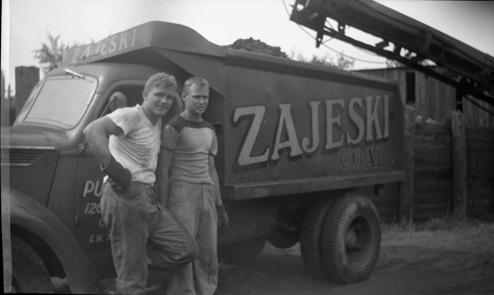 Family and crew at the Zajeski coal yard